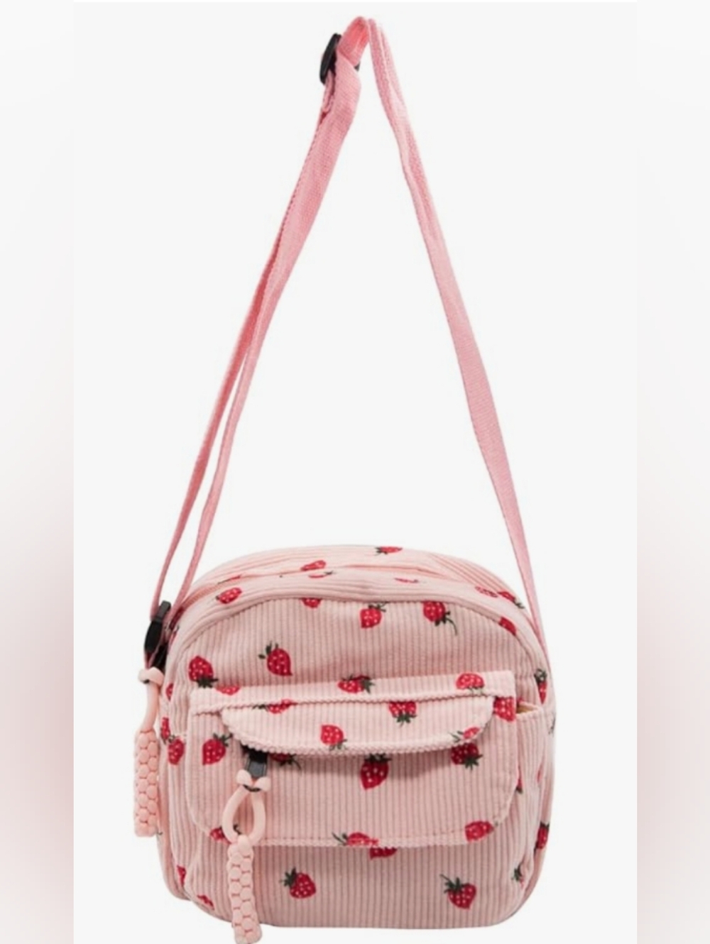 Corduroy Strawberry Crossbody Bag/Purse/Shoulder Bag/Messenger/Phone Bag